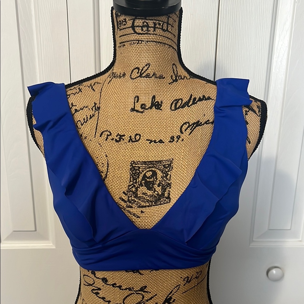 Sea Level Swim Blue Bikini Top